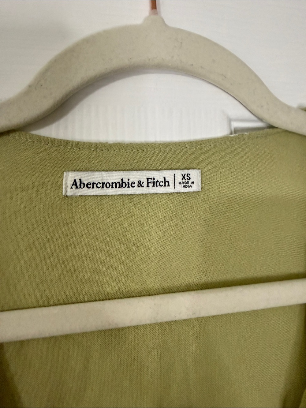 Abercrombie & Fitch Sage Green Floral Wrap Mini Dress - Picture 3 of 7